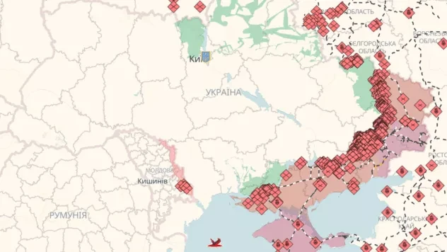 Онлайн-карта бойових дій в Україні: де точаться бої на 07.08.2026